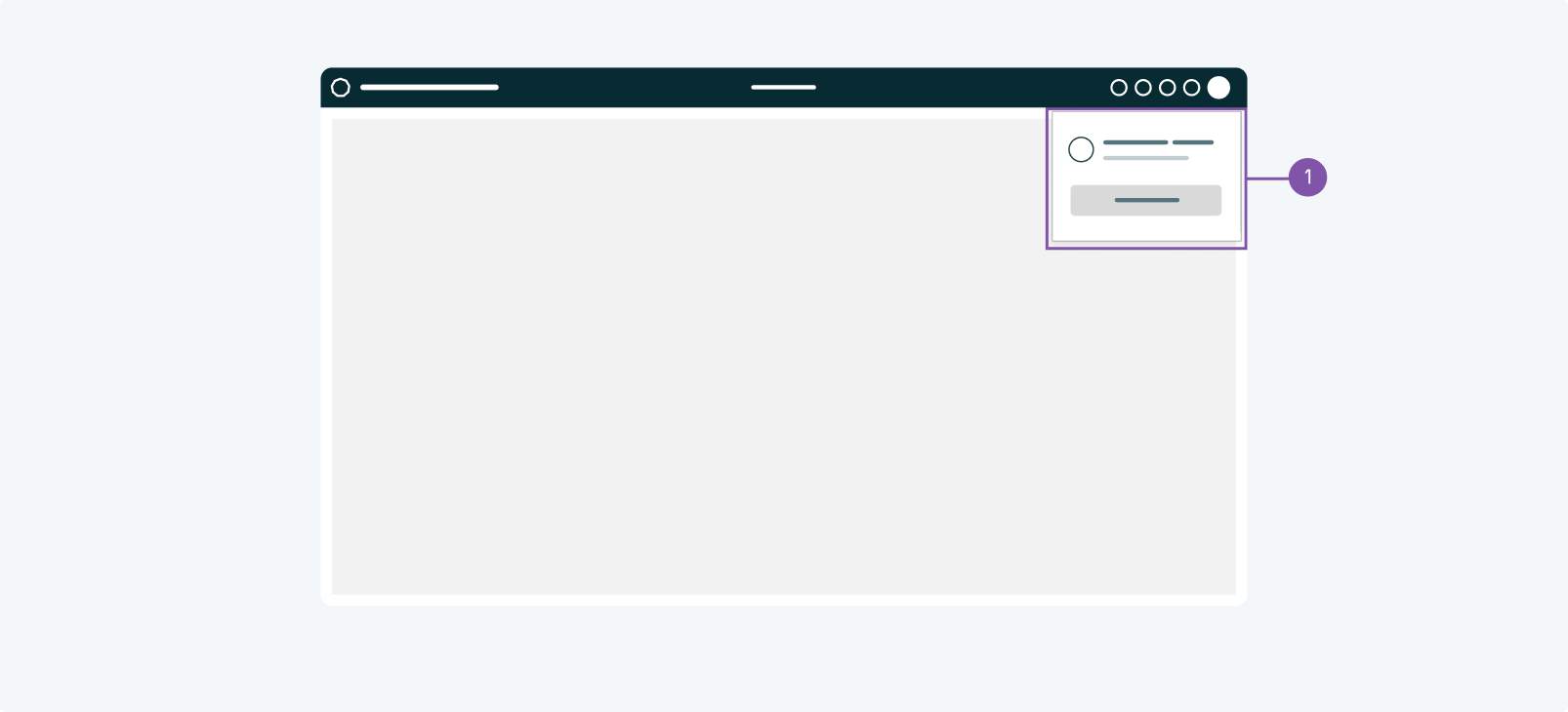 the user menu
