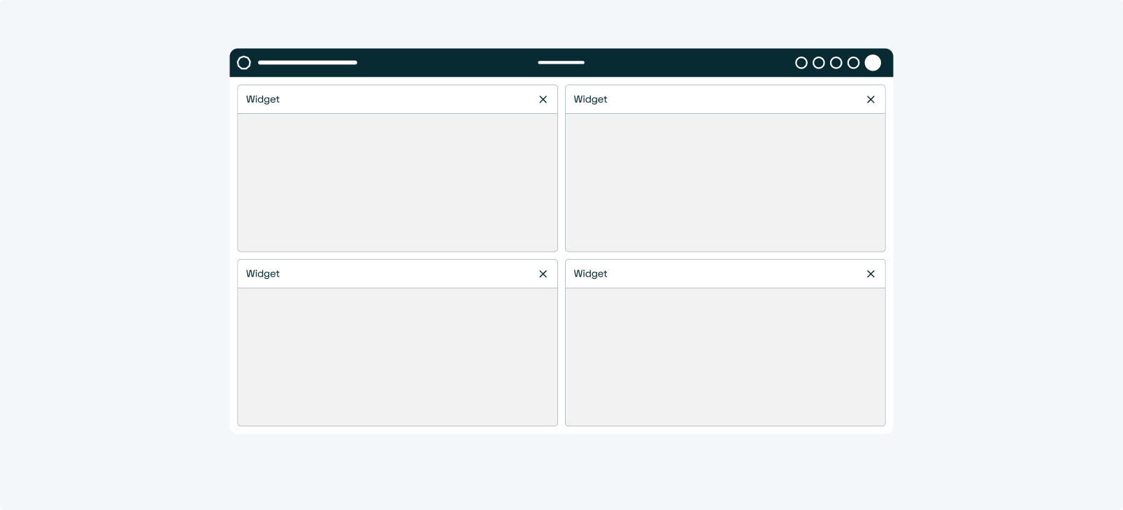 Dashboard page layout