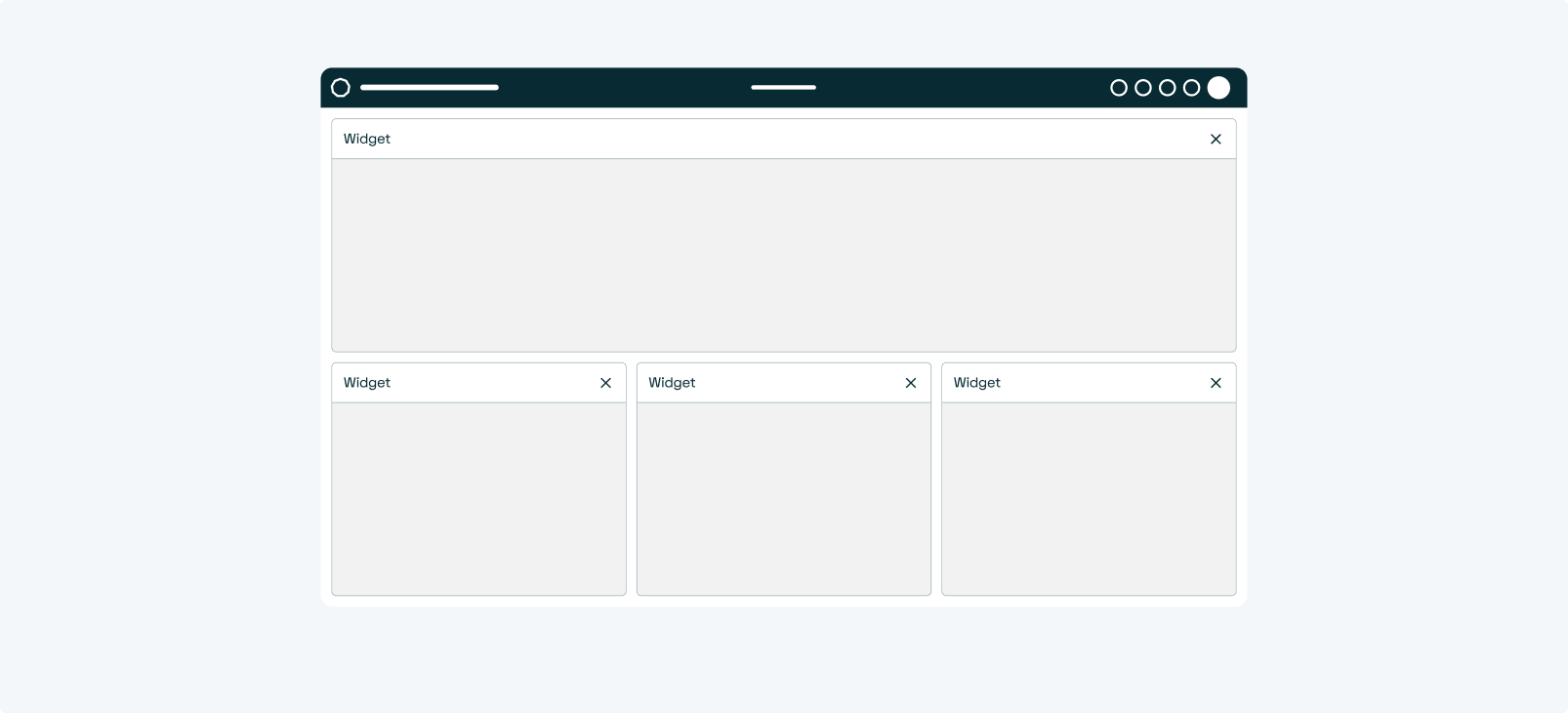 Dashboard page layout